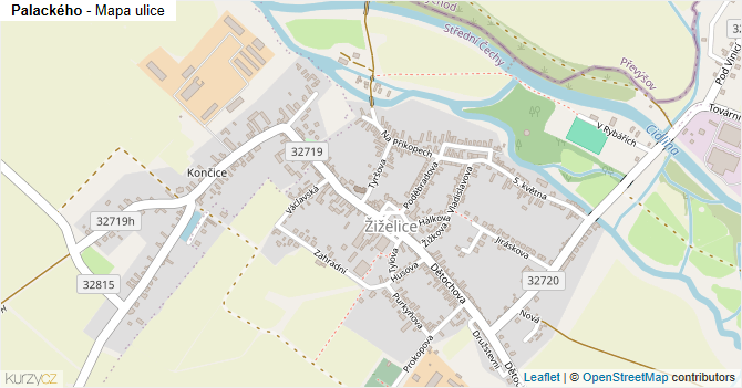 Palackého - mapa ulice