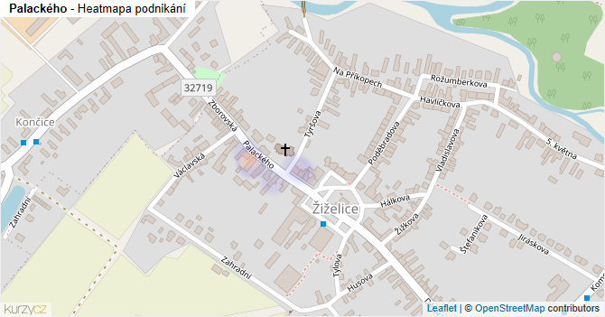 Palackého - mapa podnikání