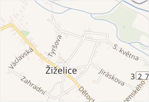 Poděbradova v obci Žiželice - mapa ulice