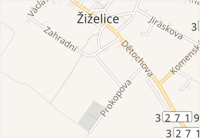 Purkyňova v obci Žiželice - mapa ulice