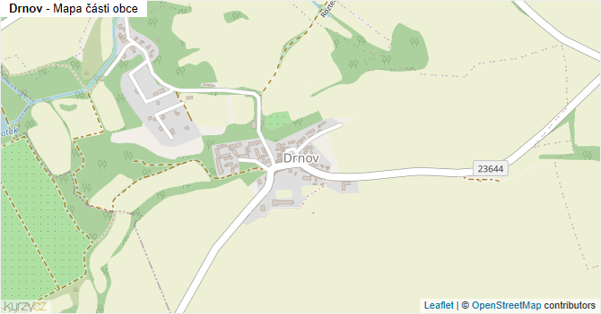 Drnov - mapa části obce