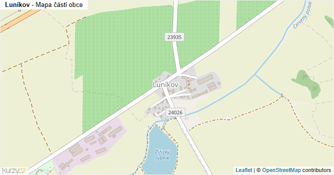 Luníkov - mapa části obce