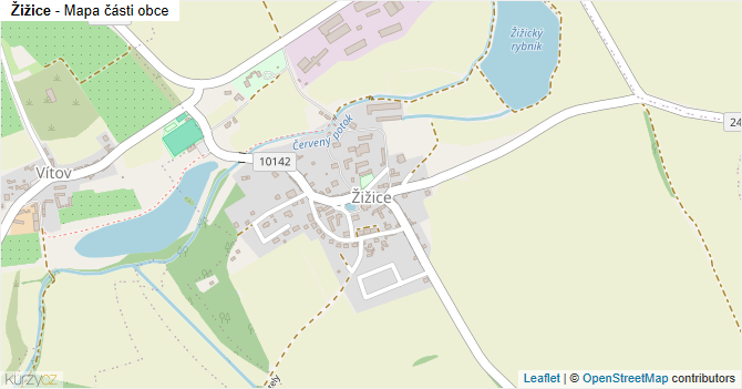 Žižice - mapa části obce