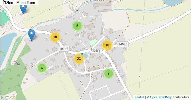 Žižice - mapa firem