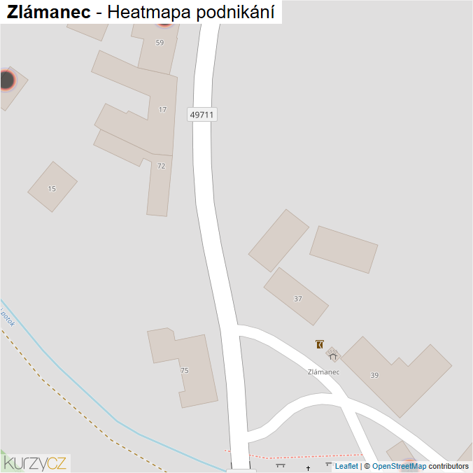 Mapa Zlámanec - Firmy v obci.