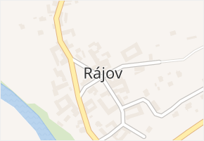 Rájov v obci Zlatá Koruna - mapa části obce