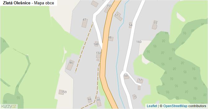 Zlatá Olešnice - mapa obce