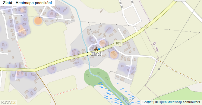 Zlatá - mapa podnikání