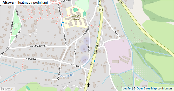Alšova - mapa podnikání