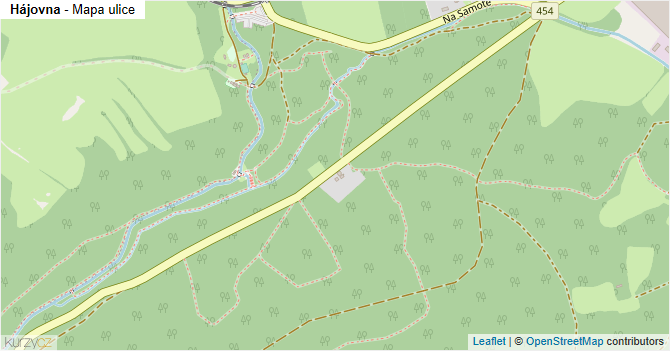 Hájovna - mapa ulice