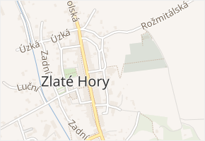 Kostelní v obci Zlaté Hory - mapa ulice