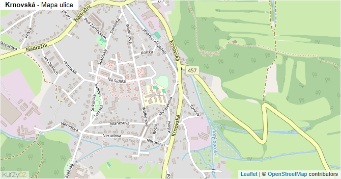 Krnovská - mapa ulice