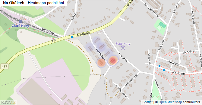 Na Okálech - mapa podnikání