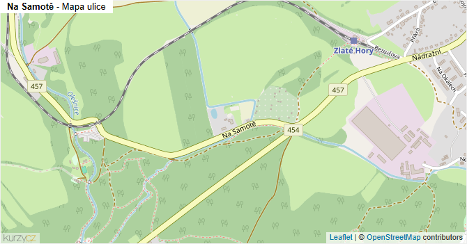 Na Samotě - mapa ulice
