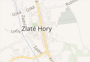 nám. Svobody v obci Zlaté Hory - mapa ulice