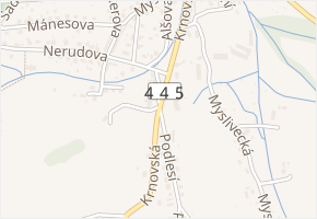 Podlesí v obci Zlaté Hory - mapa ulice
