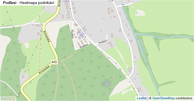 Podlesí - mapa podnikání