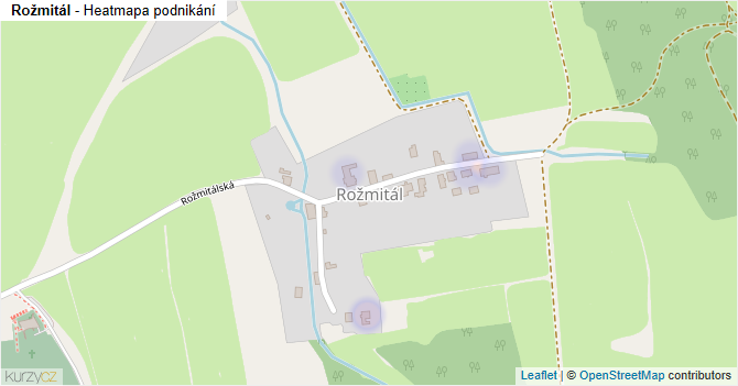 Rožmitál - mapa podnikání