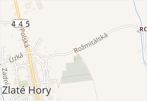 Rožmitálská v obci Zlaté Hory - mapa ulice