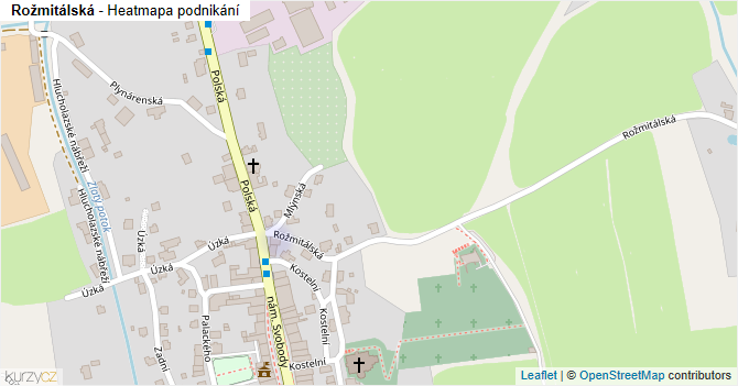 Rožmitálská - mapa podnikání