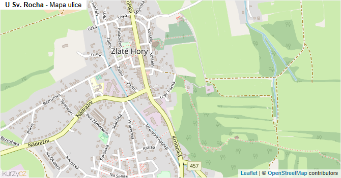 U Sv. Rocha - mapa ulice