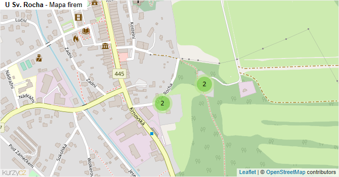 U Sv. Rocha - mapa firem