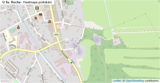 U Sv. Rocha - mapa podnikání
