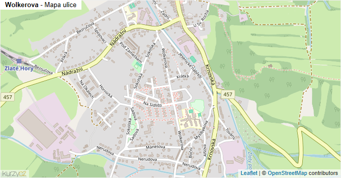 Wolkerova - mapa ulice