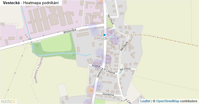 Vestecká - mapa podnikání