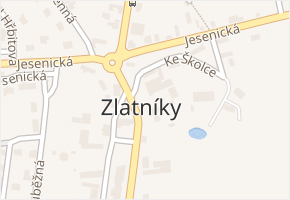 Zlatníky v obci Zlatníky-Hodkovice - mapa části obce
