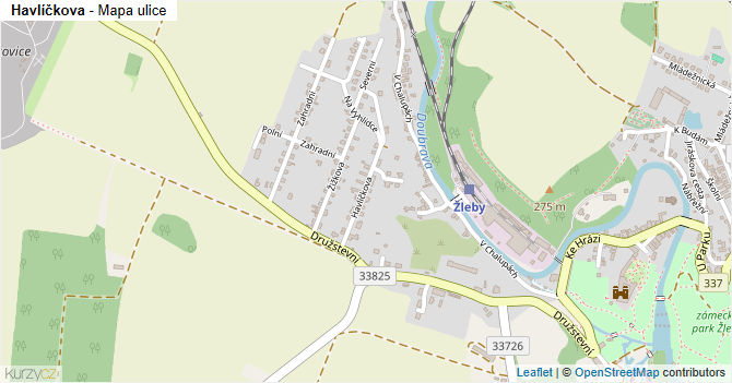Havlíčkova - mapa ulice