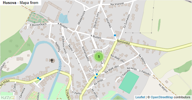 Husova - mapa firem