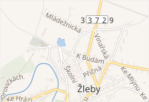 K Budám v obci Žleby - mapa ulice