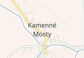 Kamenné Mosty v obci Žleby - mapa části obce