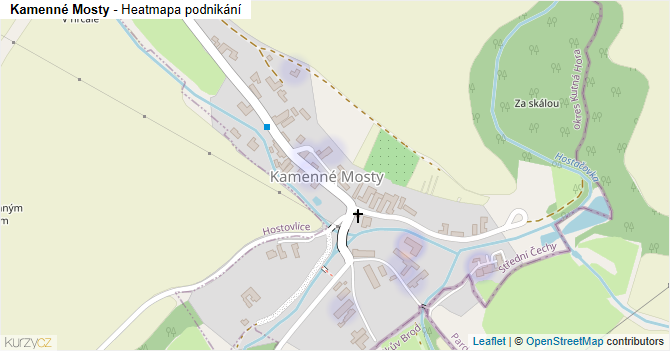 Kamenné Mosty - mapa podnikání
