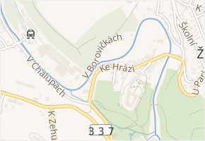 Ke Hrázi v obci Žleby - mapa ulice
