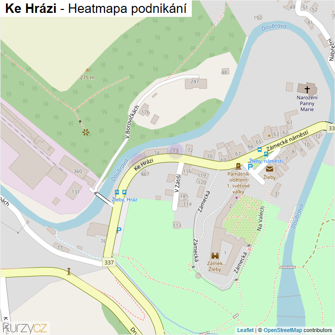 Mapa Ke Hrázi - Firmy v ulici.