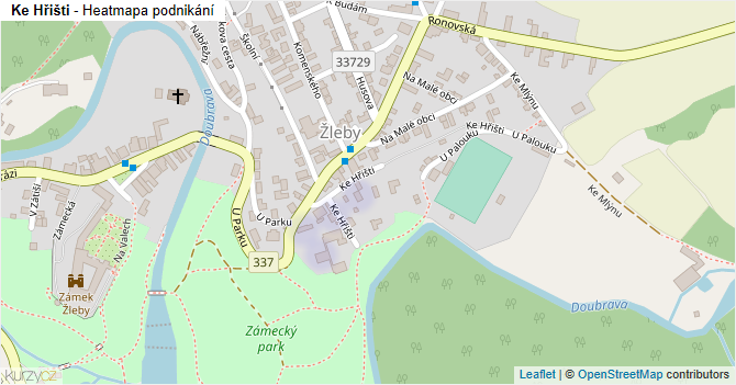 Ke Hřišti - mapa podnikání