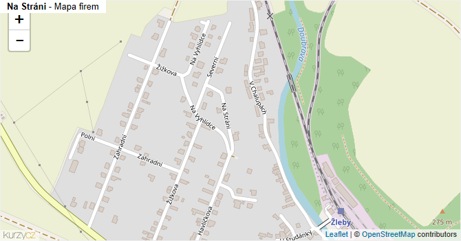 Na Stráni - mapa firem