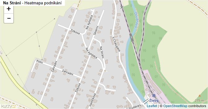Na Stráni - mapa podnikání
