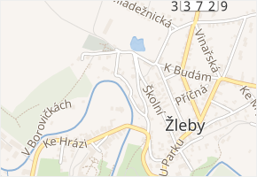 Nábřežní v obci Žleby - mapa ulice