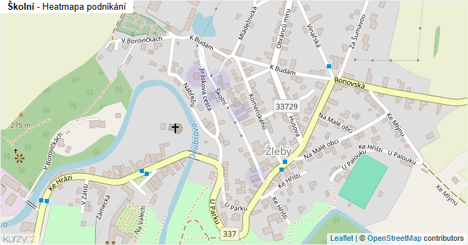 Školní - mapa podnikání