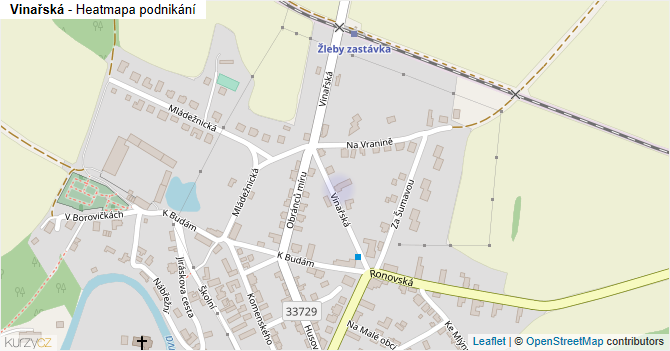 Vinařská - mapa podnikání