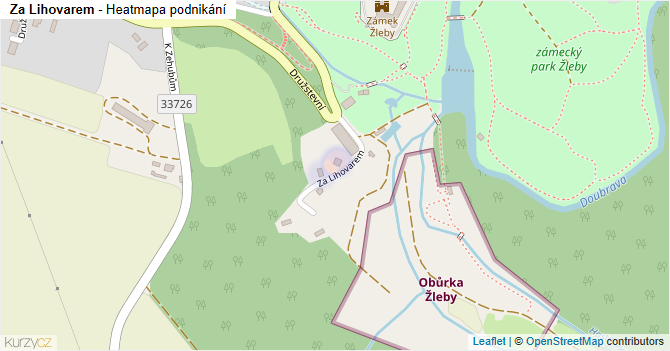 Za Lihovarem - mapa podnikání
