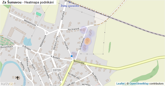Za Šumavou - mapa podnikání