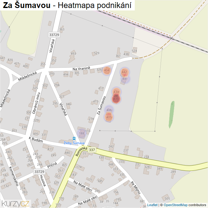 Mapa Za Šumavou - Firmy v ulici.