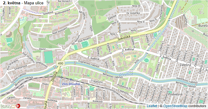 2. května - mapa ulice
