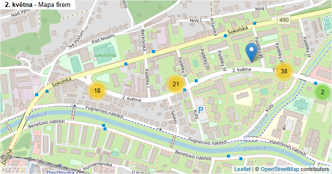 2. května - mapa firem