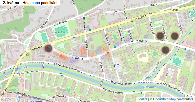 2. května - mapa podnikání