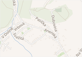 Anenská v obci Zlín - mapa ulice